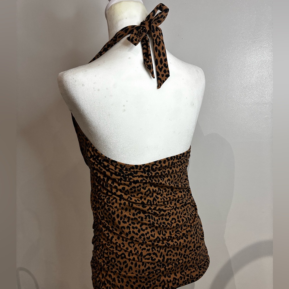 NWT Lands End Womens Square Neck Halter Tie Back Tankini Top - Picture 3 of 7